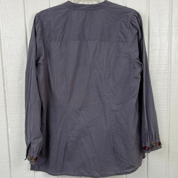 Women Long Sleeve Blouse Top Purple Fairy Boho Hippie Embroidery Size Medium - Picture 6 of 6